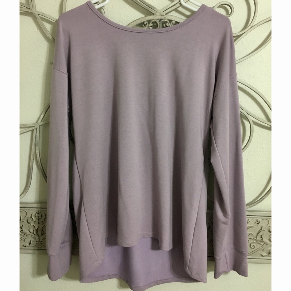 Danskin Now Lavender Criss Cross Sweater